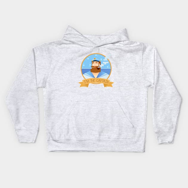 I'm the Captain Kids Hoodie by Alessandro Aru